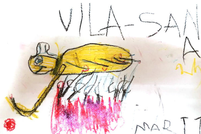 Alguns dels dibuixos que han fet els nens i les nenes del Vila-sana.
