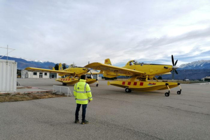 Los aviones que han llegado al aeropuerto de La Seu.
