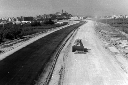 Inauguració de l’AP-2 a Lleida el 5 de juliol del 1976, a la qual van acudir Sangenís i Corbella, president de la Diputació i alcalde.