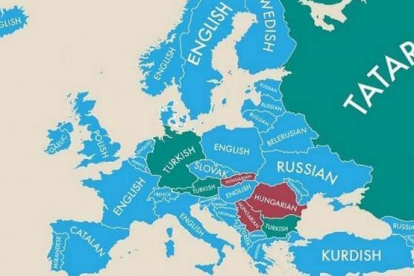 Los segundos idiomas más hablados en Europa.