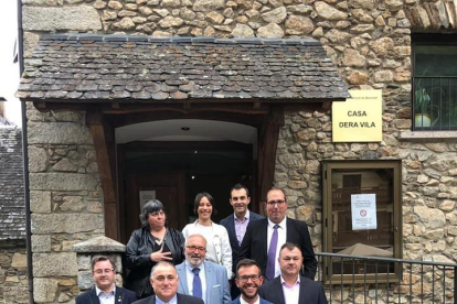 Imagen de los nueve concejales de UA y CDA en Bossòst. 