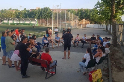 Vista de la reunión del Gardeny con los padres de los jugadores el pasado día 19.