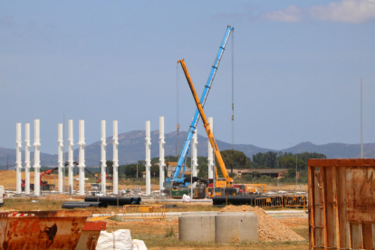 Imagen de archivo de las obras en el polígono de Amazon en el Logis Empordà.