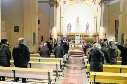 La primera misa en más de 3 años que acoge la iglesia de Algerri. 