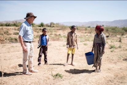 El misionero vasco Ángel Olaran, en el proyecto solidario que lleva a cabo en Etiopía.