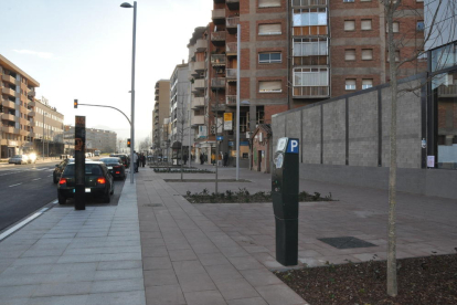 Imatge de l’avinguda Madrid, a Fraga.