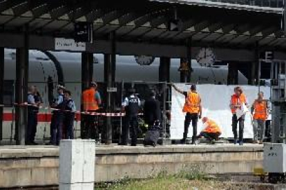 Muere un niño tras ser arrojado por un hombre a una vía y atropellado por un tren en Alemania