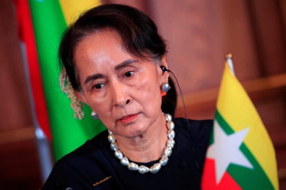 La Nobel de la Pau i exlíder birmana Aung San Suu Kyi, en una imatge d’arxiu.
