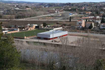 La zona del pavelló del Molí de l’Esquerrà a Balaguer.