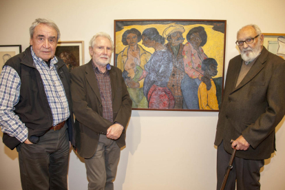 Antoni Boleda, Francesc Rufes y Lluís Trepat fueron ayer los protagonistas en la exposición de Tàrrega.