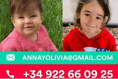 Anna y Olivia, la dos niñas desaparecidas en Tenerife.