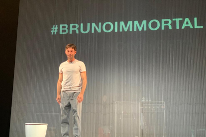 Bruno Oro, el pasado sábado en el Teatre Foment de Juneda.