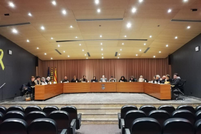 Imagen de archivo de un pleno de Balaguer. 