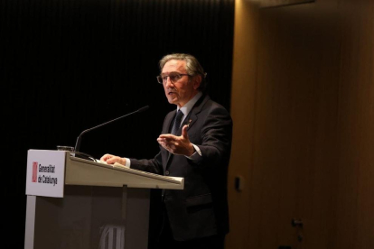 Jaume Giró va anunciar ahir el projecte per rebaixar l’IRPF, que beneficiaria el 80% dels catalans.