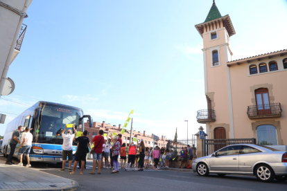 La protesta que se llevó a cabo ante el consell del Pla. 