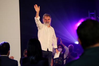 El presidente de Òmnium Cultural, Jordi Cuixart, en un acto de la entidad el pasado mes de mayo.