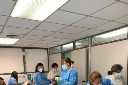 Vacunación a los profesionales de la clínica NovAliança Lleida.