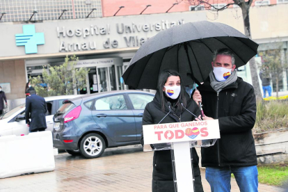 Pedro Sánchez ejerció de estrella invitada de la campaña del PSC en Lleida.