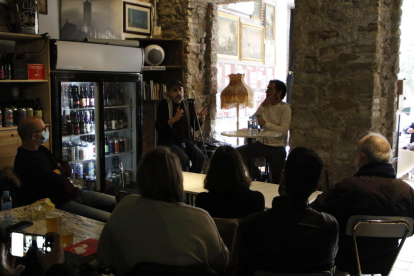 Jaume Capdevila i Marc Charles, ahir durant la presentació de ‘Cavalls salvatges’.