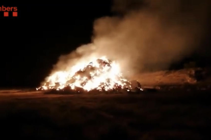 Un incendio calcina trigo y cebada almacenados en Arbeca 