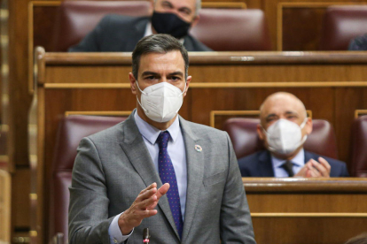 Pedro Sánchez, la semana pasada en el Congreso.