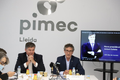 Antoni Cañete i Xavier Caufapé en un moment de la roda de premsa.