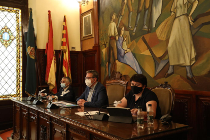 Un momento del pleno de la Diputación de Lleida.