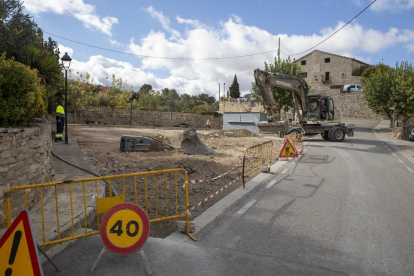 Les obres de remodelació de l’ajuntament de Montornès.