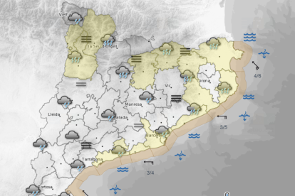 Alerta groga per vent i pluja a Lleida