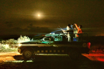 Imatge d’una cacera nocturna dirigida pels Agents Rurals.