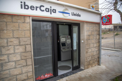 Imatge de l’oficina d’Ibercaja a Puigverd de Lleida.