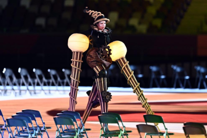La cerimònia d’inauguració dels Jocs Paralímpics ahir a l’estadi olímpic de Tòquio.