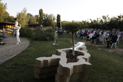 Acto de homenaje a las víctimas de la Covid celebrado en Lleida en junio de 2020. 