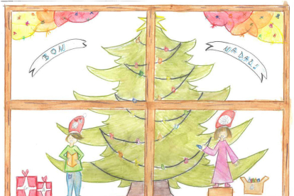 El dibuix de la Irina Silva, una de les guanyadores del concurs 'El meu Nadal' d'aquest any.