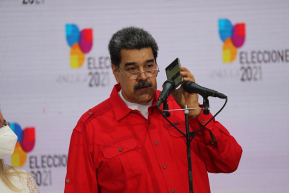 El president de Veneçuela, Nicolás Maduro, ahir.