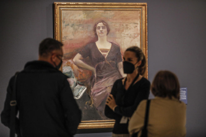Uno de los cuadros del pintor Joaquín Sorolla expuestos en la muestra.