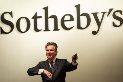 Un subhastador de Sotheby's.