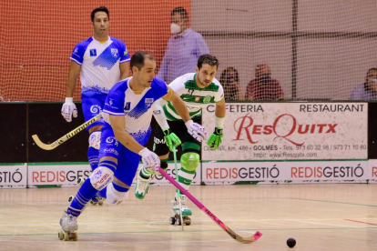 Andreu Tomàs durante el partido ante el Sporting.