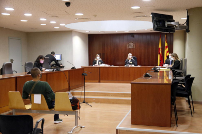 L'Audiència de Lleida durant la segona jornada de judici a l'acusat de maltractar la parella a Tremp.