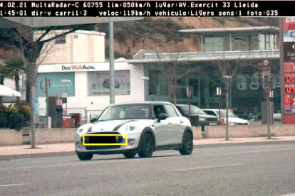 Imatge del vehicle infractor que va ser captat pel radar.