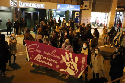 Concentració contra la violència masclista el 25 de novembre de l’any passat a Lleida.