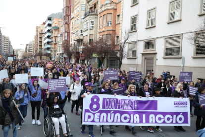 Manifestació pel 8-M l’any passat a Lleida.