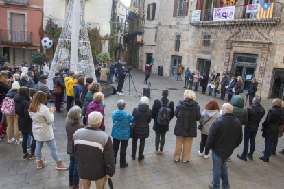 Agramunt. Reivindicación ayer de los alumnos del INS Ribera del Sió. 