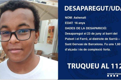 Buscan a un menor desaparecido en Barcelona el miércoles