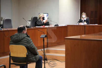 L'acusat, aquest dimecres a l'Audiència de Lleida.