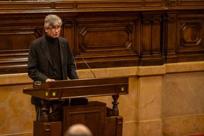 El conseller de Salut, Josep Maria Argimon, en un ple del Parlament.