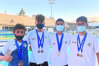 Alex Michans, Màxim Borràs, Sergio López i Eric Rojano, del CN Lleida.