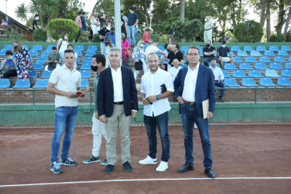 Xavier Estrada, Xavi Roca, Lluís Cortés y José Luis Solans, ayer en las instalaciones del CT Lleida.