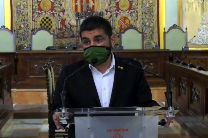 El conseller de Trabajo, Chakir El Homrani, ayer en Lleida.
