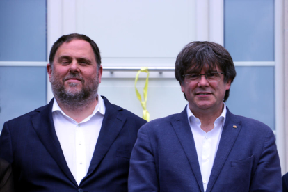 Puigdemont y Junqueras se reencuentran en Waterloo después de más de tres años y medio